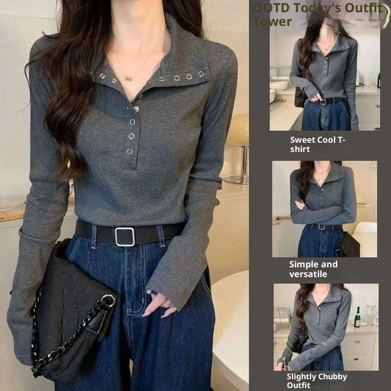 Inner Wear Outer Wear Knitted Top For Women Ins