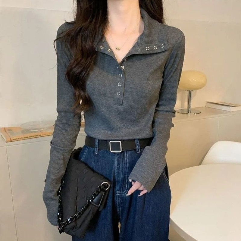 Inner Wear Outer Wear Knitted Top For Women Ins