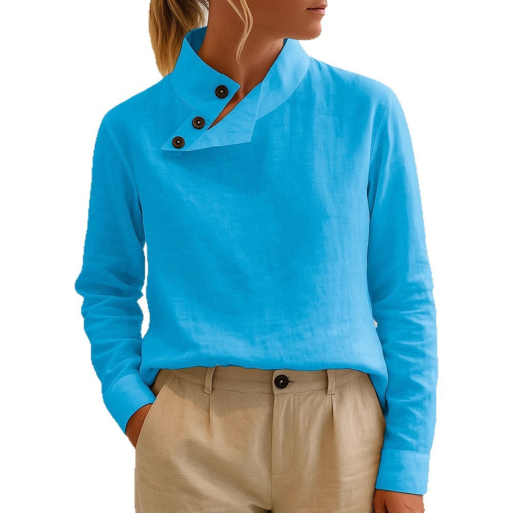 Casual Stand Collar Long Sleeve Conventional Pullover Digital Printing