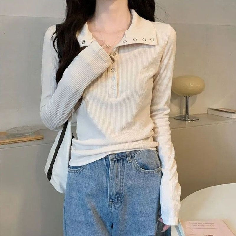 Inner Wear Outer Wear Knitted Top For Women Ins
