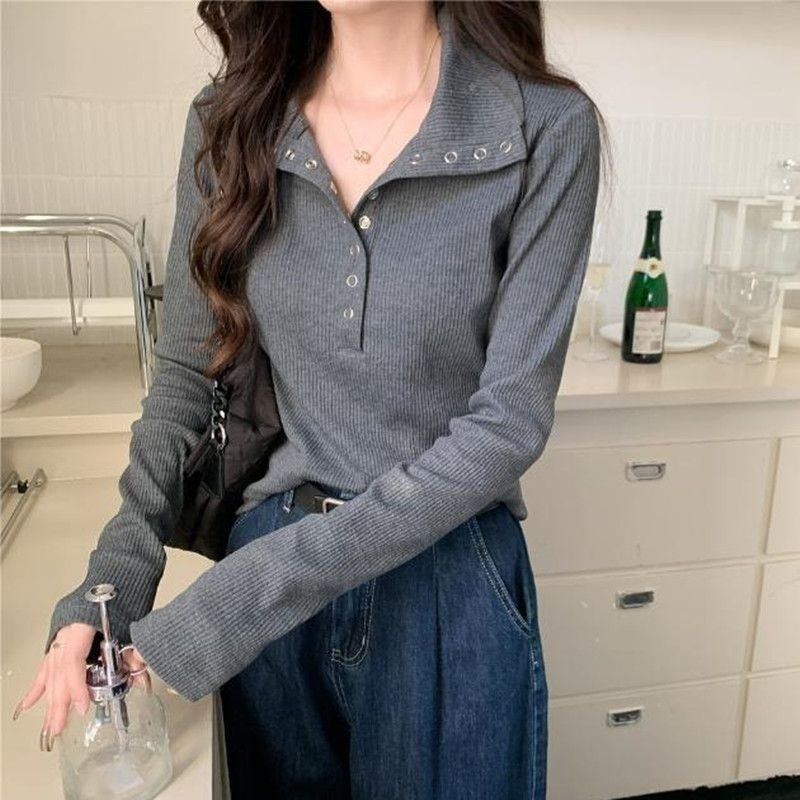 Inner Wear Outer Wear Knitted Top For Women Ins